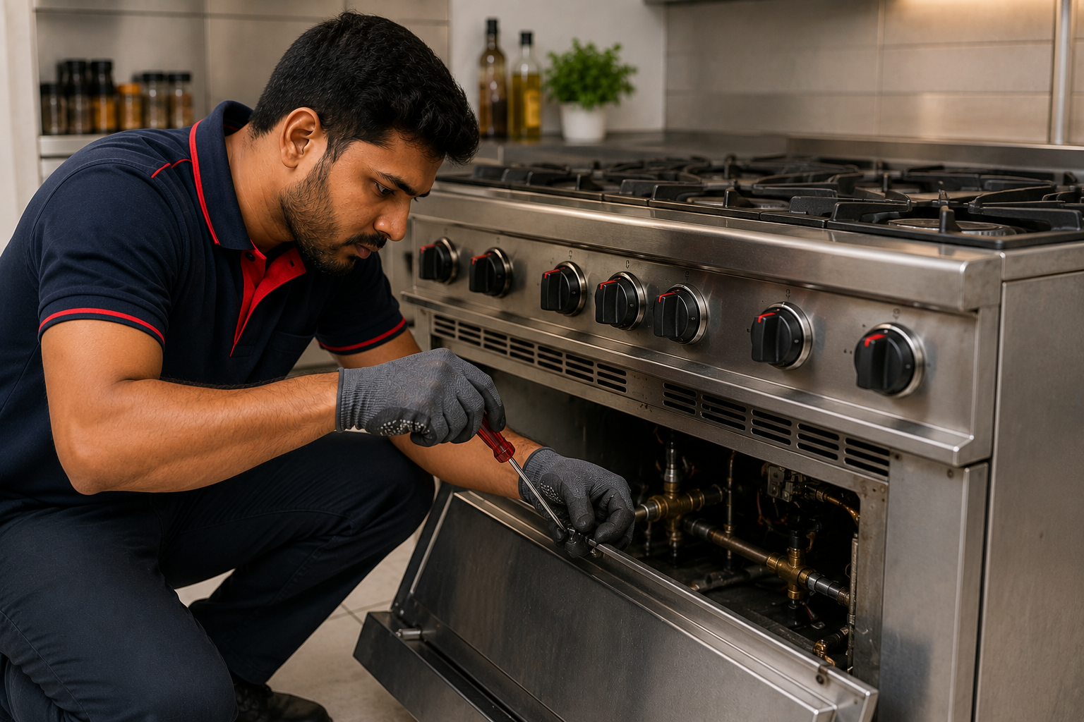 Cooking range repair